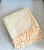 Ivory Dot Handwoven Throw Blanket (51"x71")