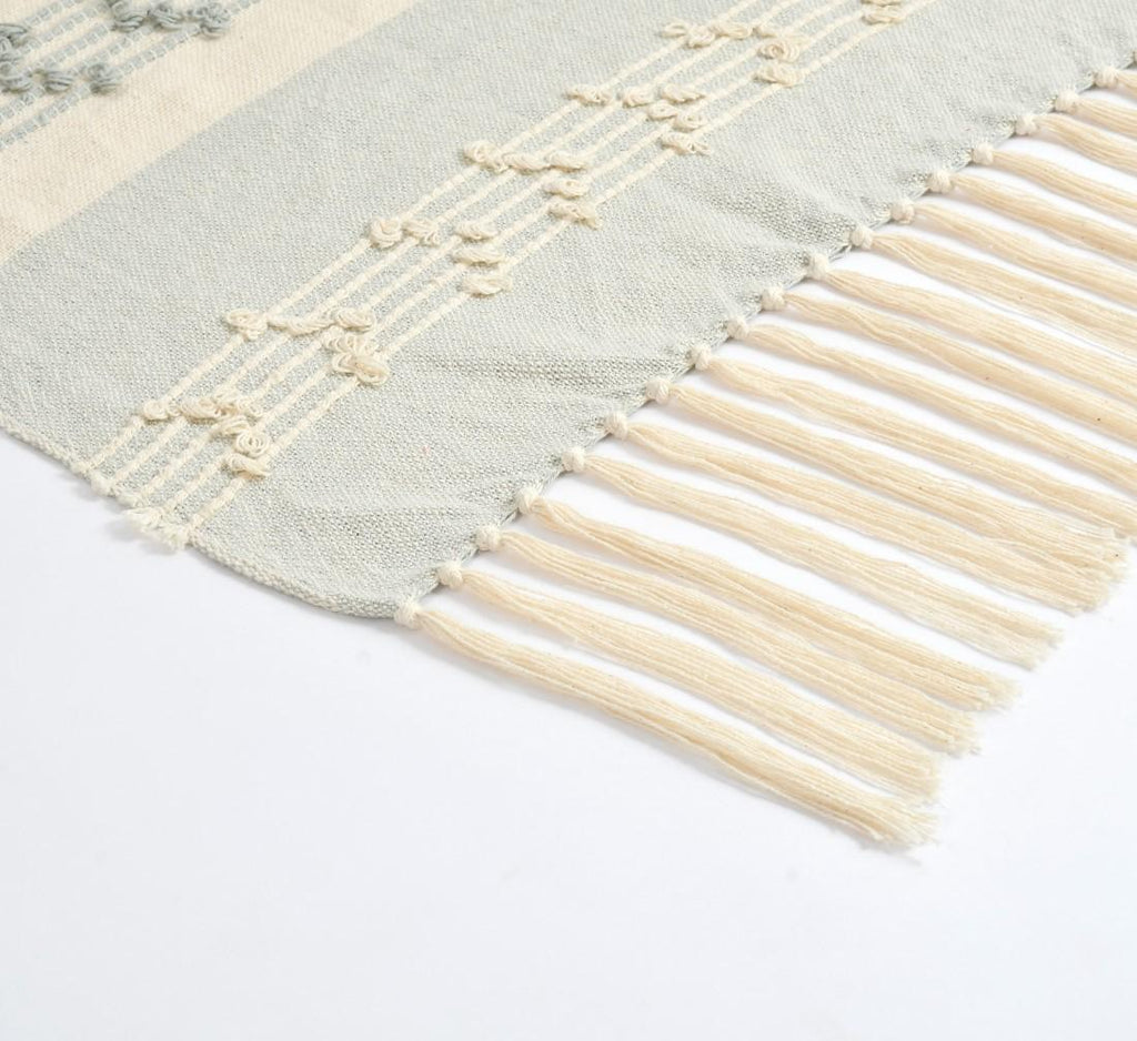 Sage Stripe Handwoven Throw Blanket (51"x71")