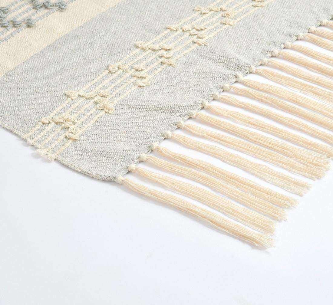 Sage Stripe Handwoven Throw Blanket (51"x71")