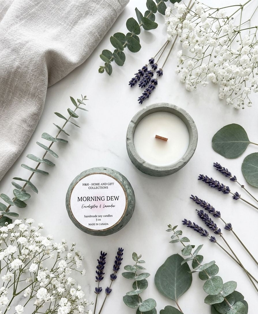 Morning Dew Candle — Eucalyptus & Lavender